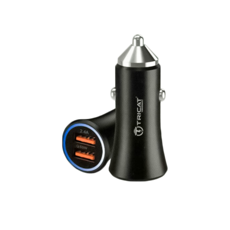 شارژر فندکی فست شارژ 65 وات تریکت TRICAT TC-1024