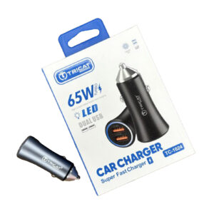 شارژر فندکی فست شارژ 65 وات تریکت مدل TC-1024