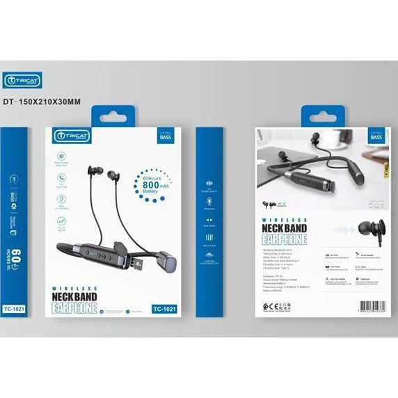 هندزفری بلوتوث دورگردنی تریکت TRICAT TC-1021