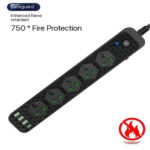 چند راهی برق 3000 واتی برند power socket مدل J03