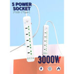 چند راهی برق 3000 واتی برند power socket مدل J03