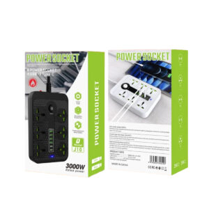 چند راهی برق 3000 واتی برند power socket مدل J10