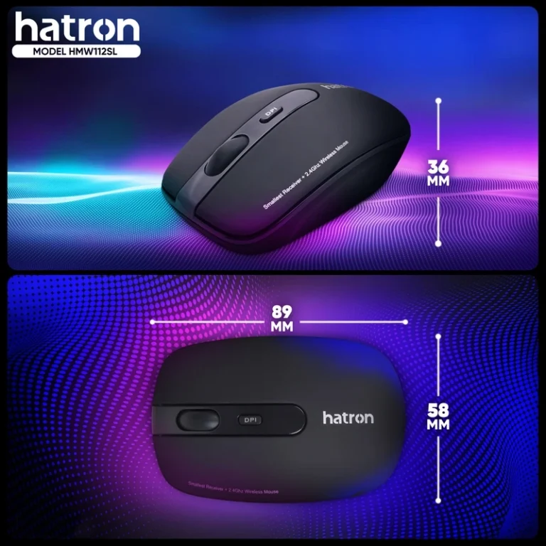 موس بی سیم مشکی HATRON  HMW-112SL