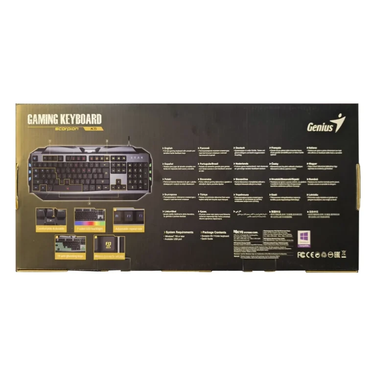 کیبورد سیم دار گیمینگ جنیوس GENIUS K5