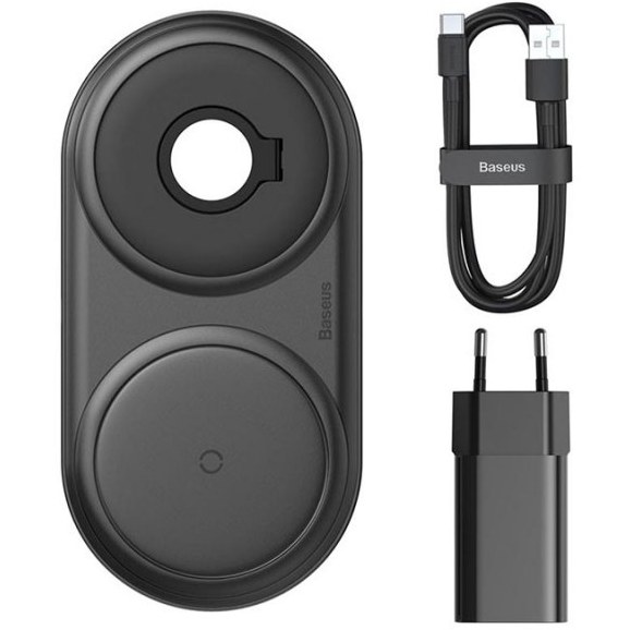شارژر وایرلس باسئوس BASEUS 2IN1 W511