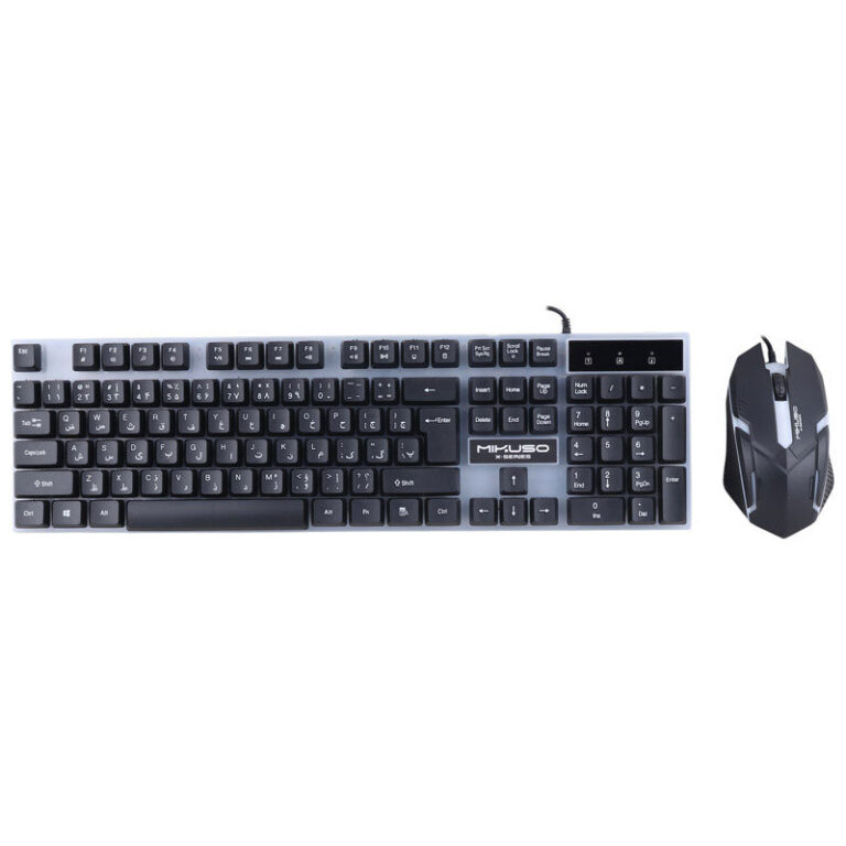 کیبورد و موس سیم دار گیمینگ MIKUSO XK-01