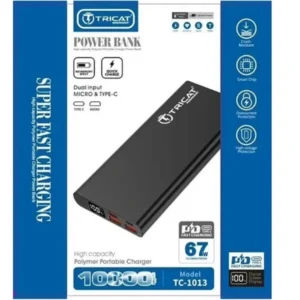 پاوربانک 10000 میلی آمپر تریکت TRICAT TC-1013 67W