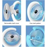 پنکه شارژی رومیزی مدل JN-668 با نور RGB