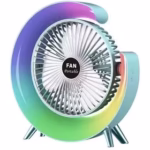 پنکه شارژی رومیزی مدل JN-668 با نور RGB