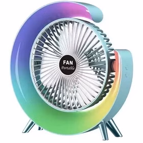 پنکه شارژی رومیزی مدل JN-668 با نور RGB