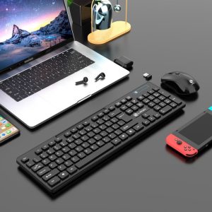 کیبورد و موس بی سیم مشکی لایماید LIMETDE w100